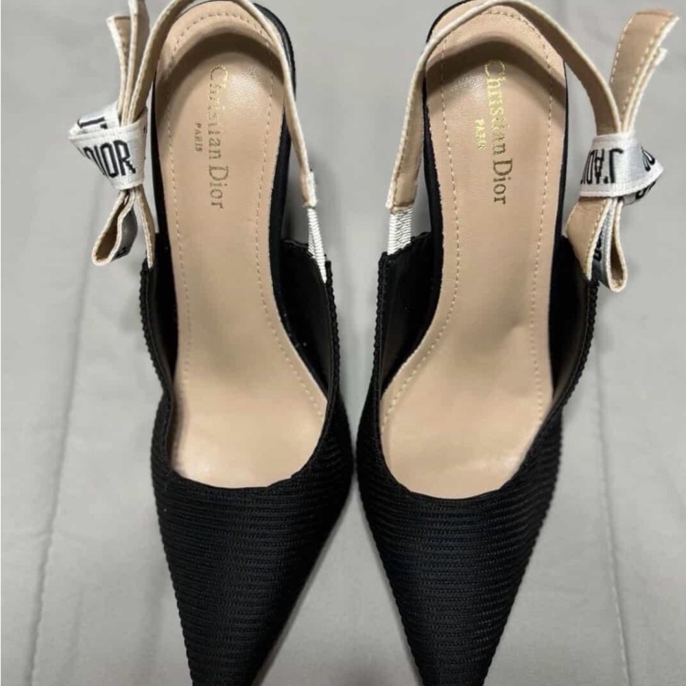 Dior Black and Cream Women's Heels